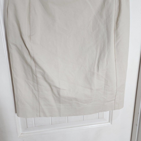 Carlisle Womens Skirt Beige Houndstooth Cut Out Embroidered Pencil Mini Size 8 M - Picture 7 of 10